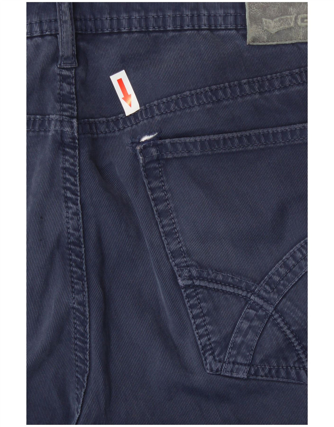 Gas Herre Slim Casual Bukser W33 L34 Marineblå Bomuld