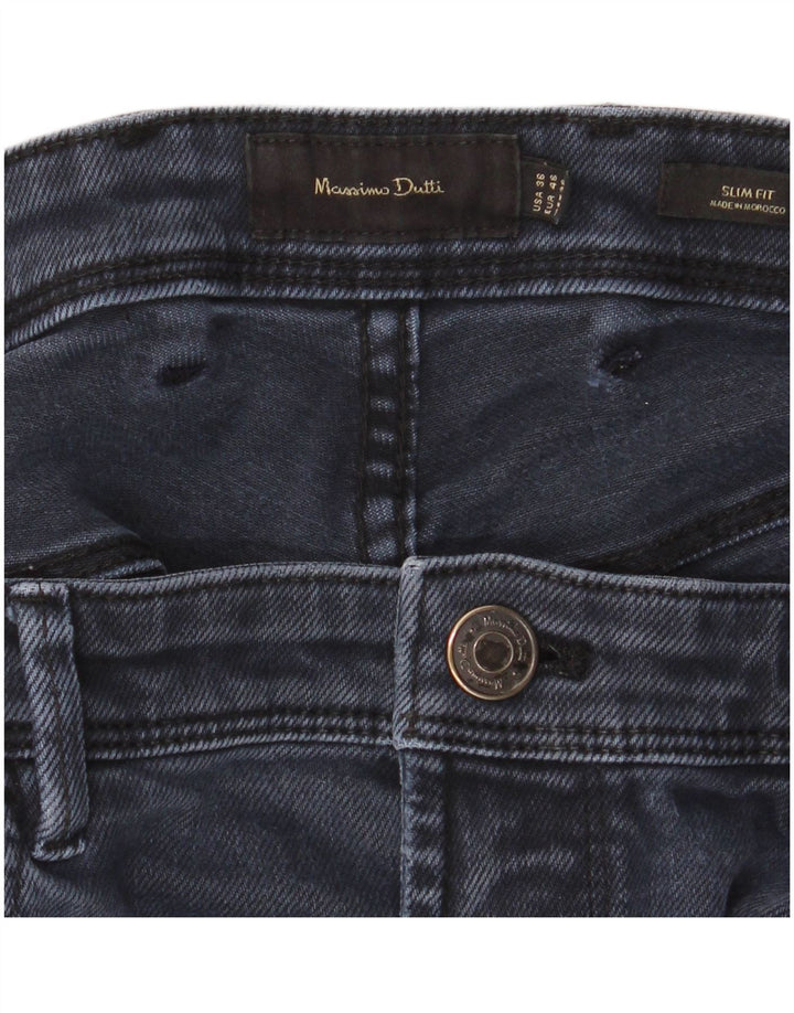 Massimo Dutti Herre Slim Jeans EU 36 XL W36 L32 Marineblå
