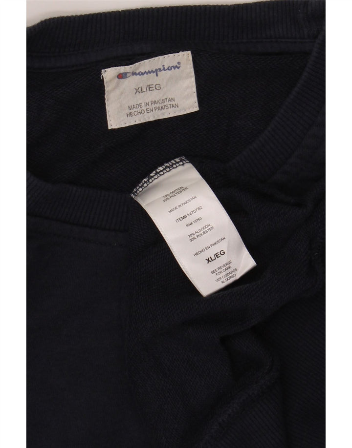 CHAMPION Mens Sweatshirt Jumper XL Navy Blue Cotton Vintage Champion and Second-Hand Champion from Messina Hembry 