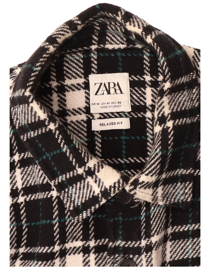 Zara Herre Overshirt Relaxed Fit skjorte Medium Sort Ternet