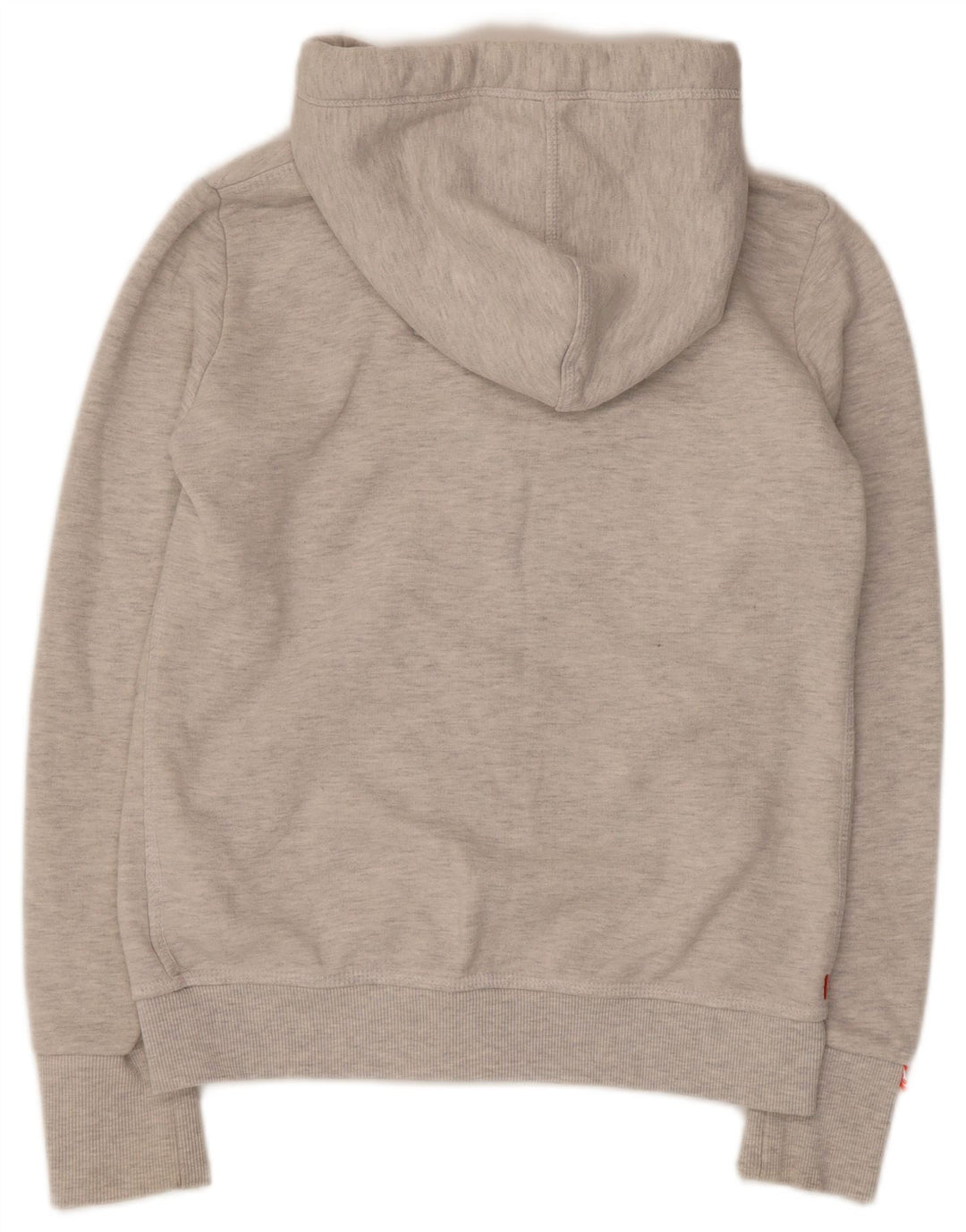 Superdry hættetrøje til kvinder med lynlås UK 14 Medium Grey Flecked Bomuld