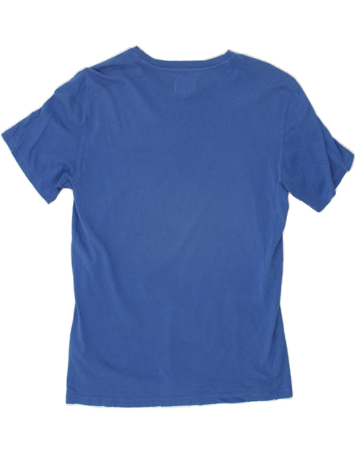 WOOLRICH Mens Penn-Rich Graphic T-Shirt Top Small Blue Cotton Vintage Woolrich and Second-Hand Woolrich from Messina Hembry 