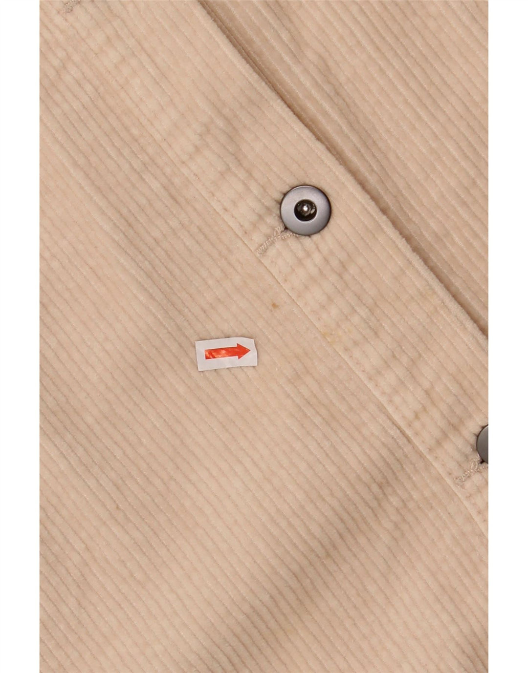 ZARA Dame Oversized Corduroy Shirt UK 14 Medium Off White Bomuld