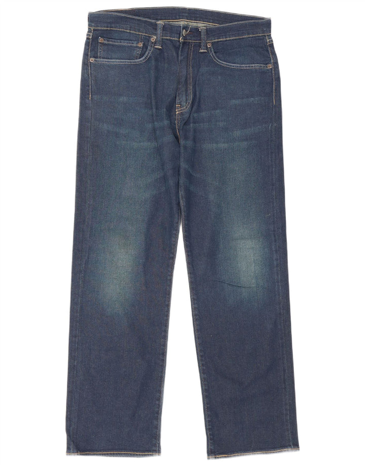Levi's Mens 751 Straight Jeans W34 L32 Navy Blue Cotton
