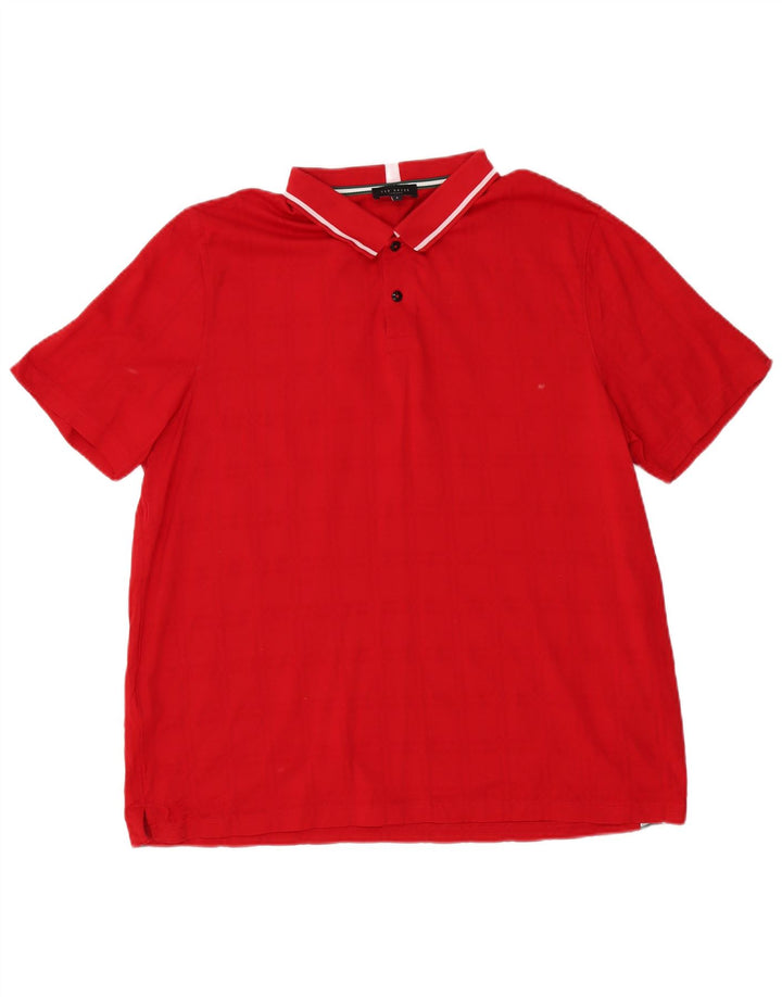 Ted Baker herre poloshirt str. 5 XL Rød bomuld