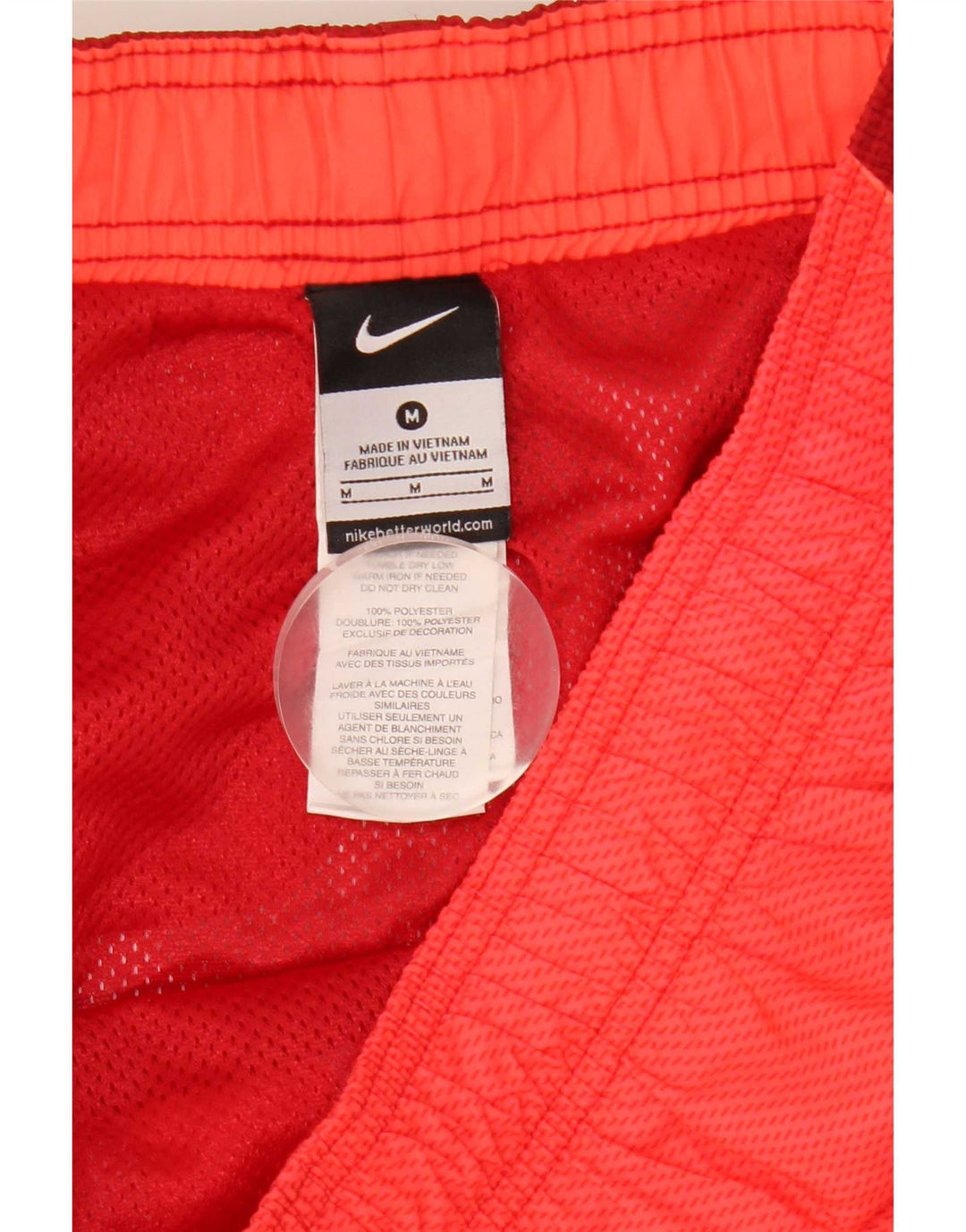Nike Herre grafiske svømmeshorts Medium Rød Colourblock Polyester
