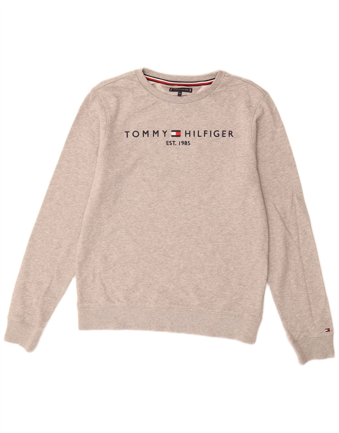 Tommy Hilfiger Drenge Grafisk Sweatshirt Jumper 13-14 år Grå Flecked