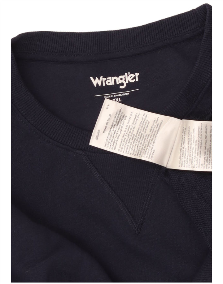 Wrangler Sweatshirt til mænd 2XL marineblå bomuld