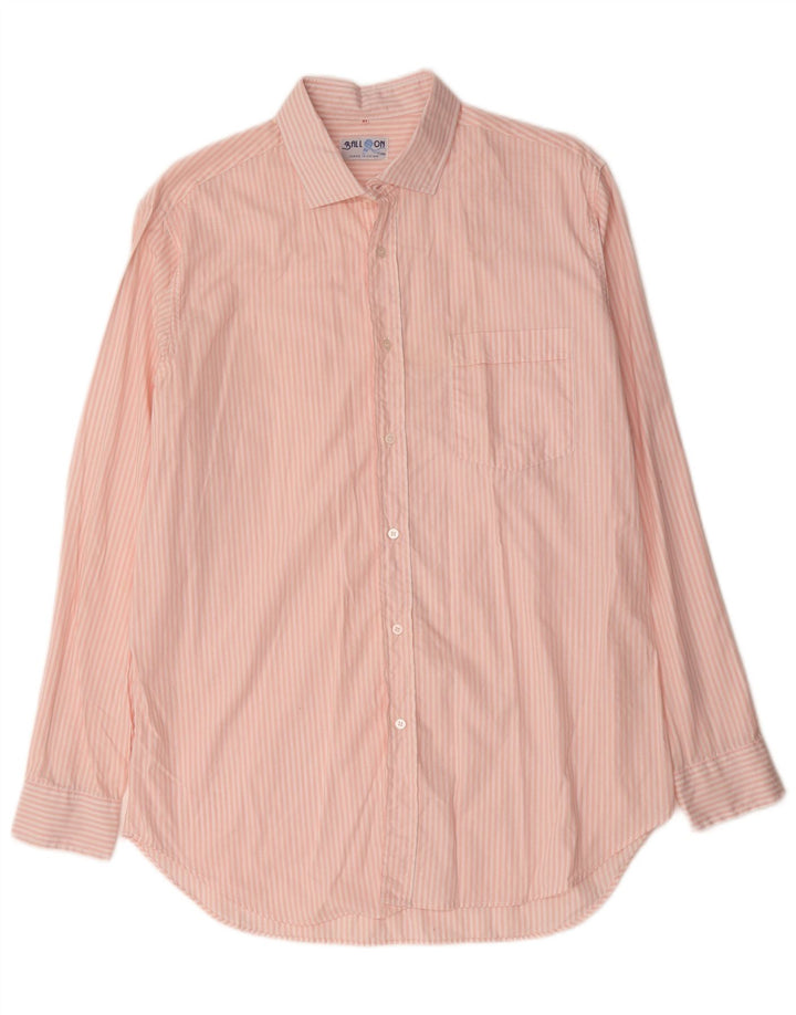 Ballon herreskjorte str. 41 Medium Pink Stribet bomuld