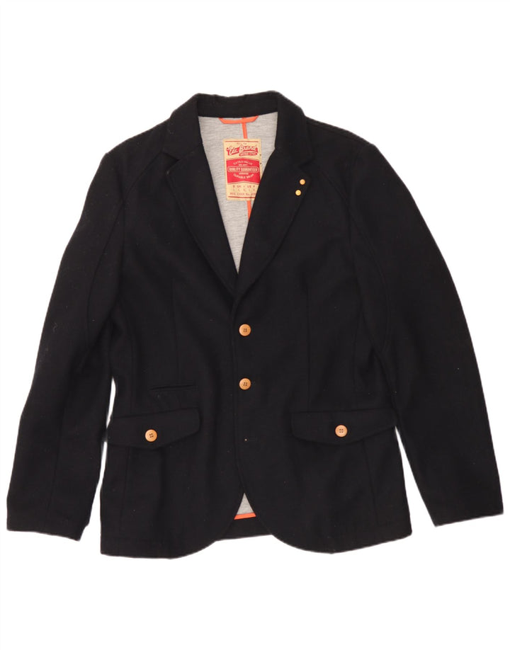 EDC Herre 2 Button Blazer Jacket UK 40 Large Black Polyester