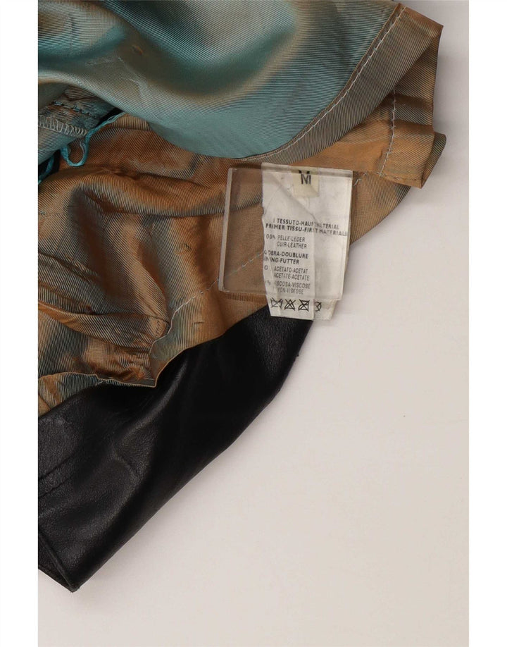 Vintage dame lædernederdel Medium W28 Sort