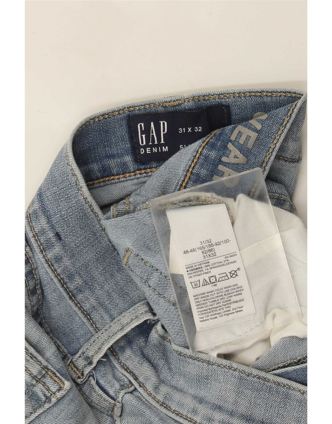 Gap Herre Slim Jeans W31 L32 Blå Bomuld