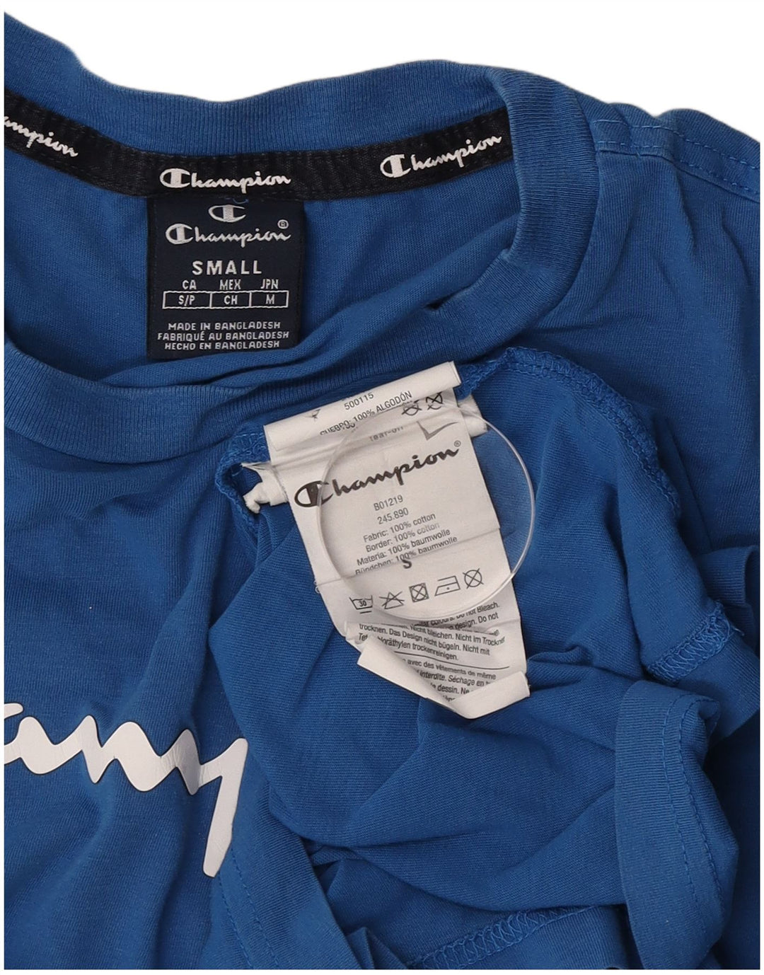 Champion Herre grafisk T-shirt top lille blå bomuld