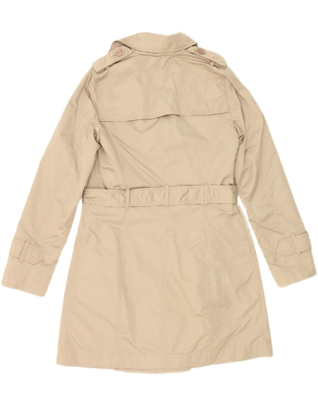 GAS Womens Trench Coat EU 40 Medium Beige Polyester Vintage Gas and Second-Hand Gas from Messina Hembry 