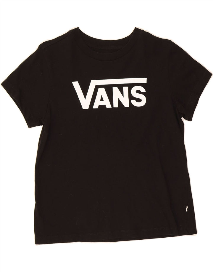 VANS Womens Graphic T-Shirt Top UK 14 Medium Black Vintage Vans and Second-Hand Vans from Messina Hembry 