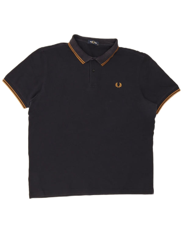 Fred Perry Herre poloshirt XL marineblå bomuld