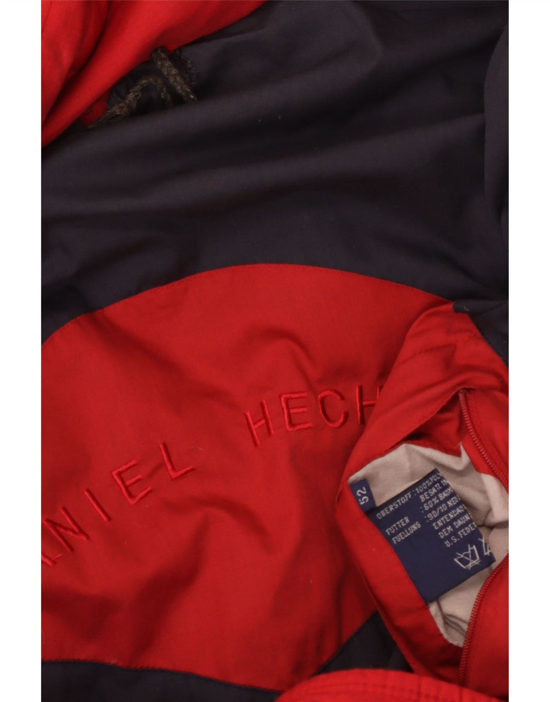 Daniel Hechter Herre polstret jakke IT 52 XL Rød Colourblock Polyamid