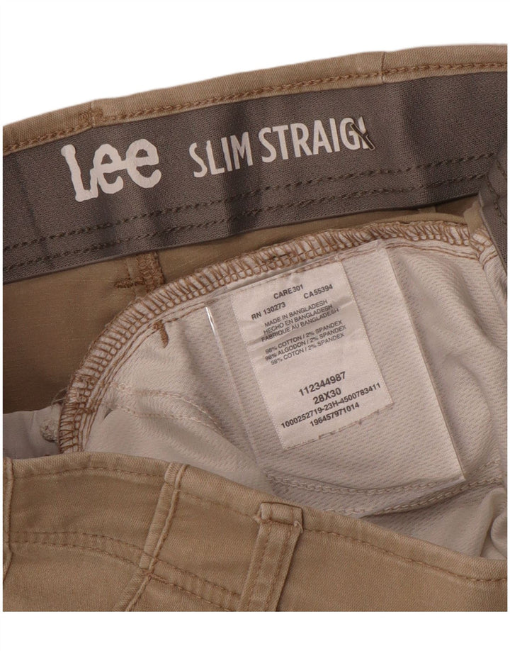 LEE Lige Slim Chinobukser til kvinder W28 L30 Beige Bomuld