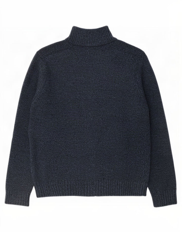 Marks & Spencer Herre cardigan sweater med fuld lynlås, stor grå flækket akryl