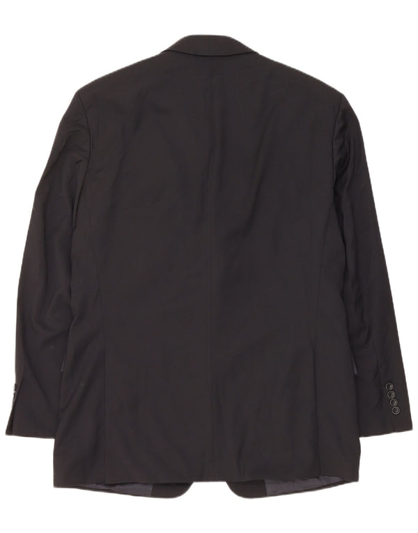 Hugo Boss Herre 3-knaps blazerjakke EU 50 Large Navy Blue Virgin Wool