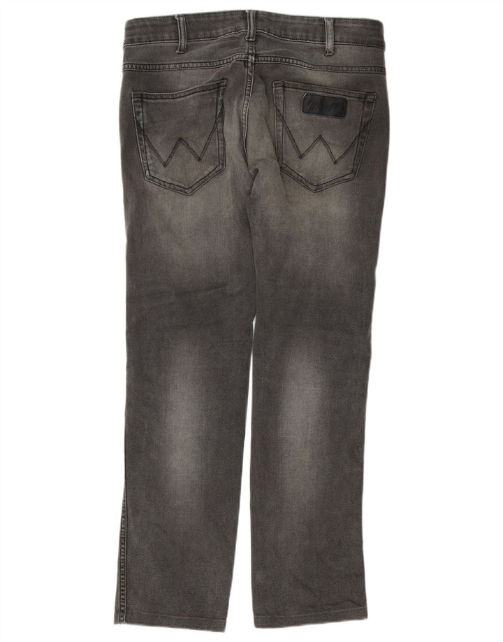 WRANGLER Herre Skanders Straight Jeans W32 L29 Grå Bomuld