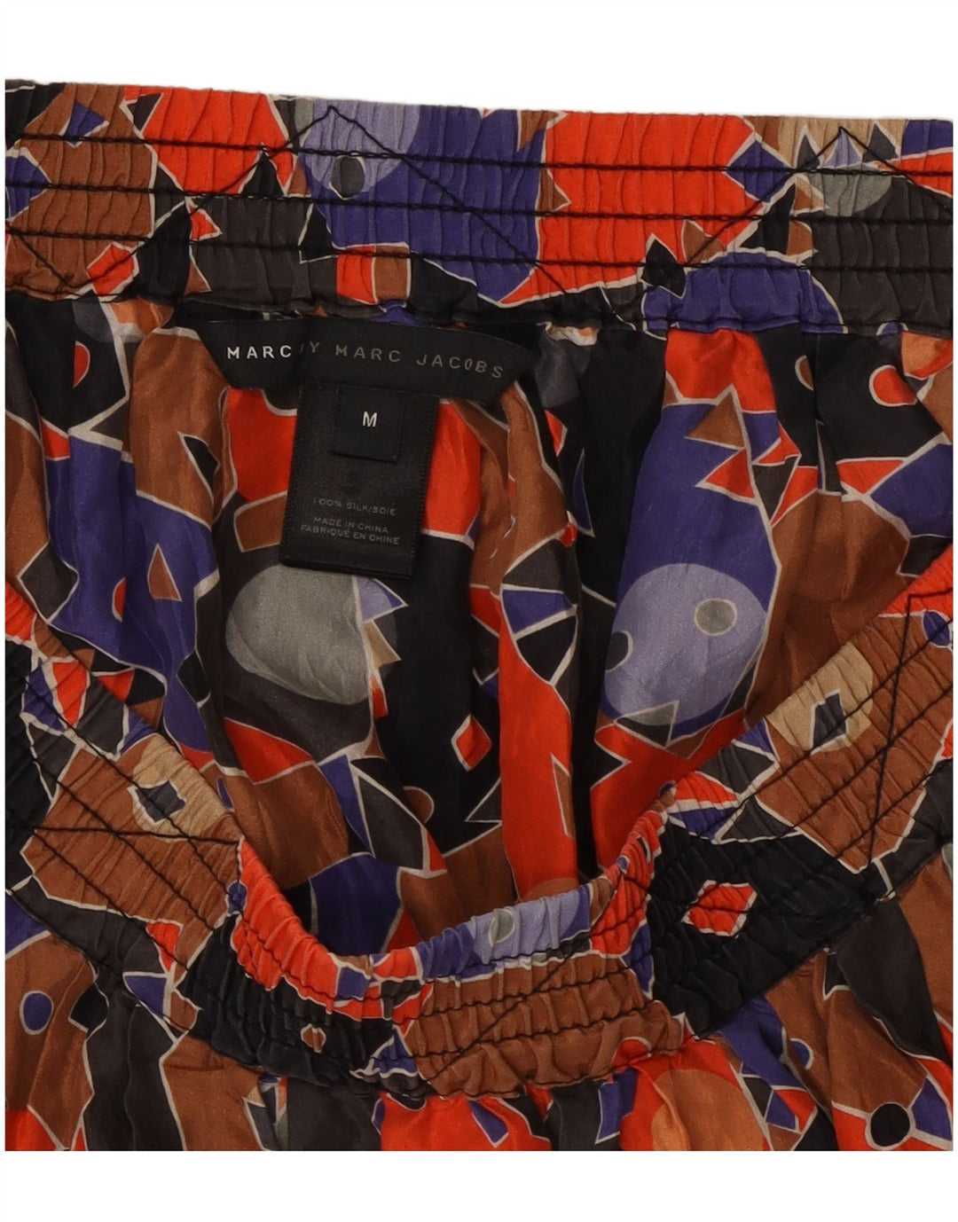 Marc Jacobs Dame Abstrakt Mønster Mini Nederdel Medium W28 Multicolored Col
