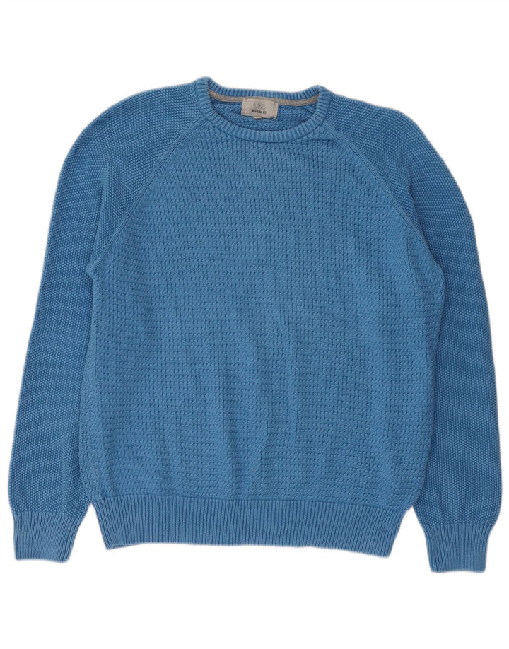 Marks & Spencer Herre Regular Fit Crew Neck sweater Medium Blue