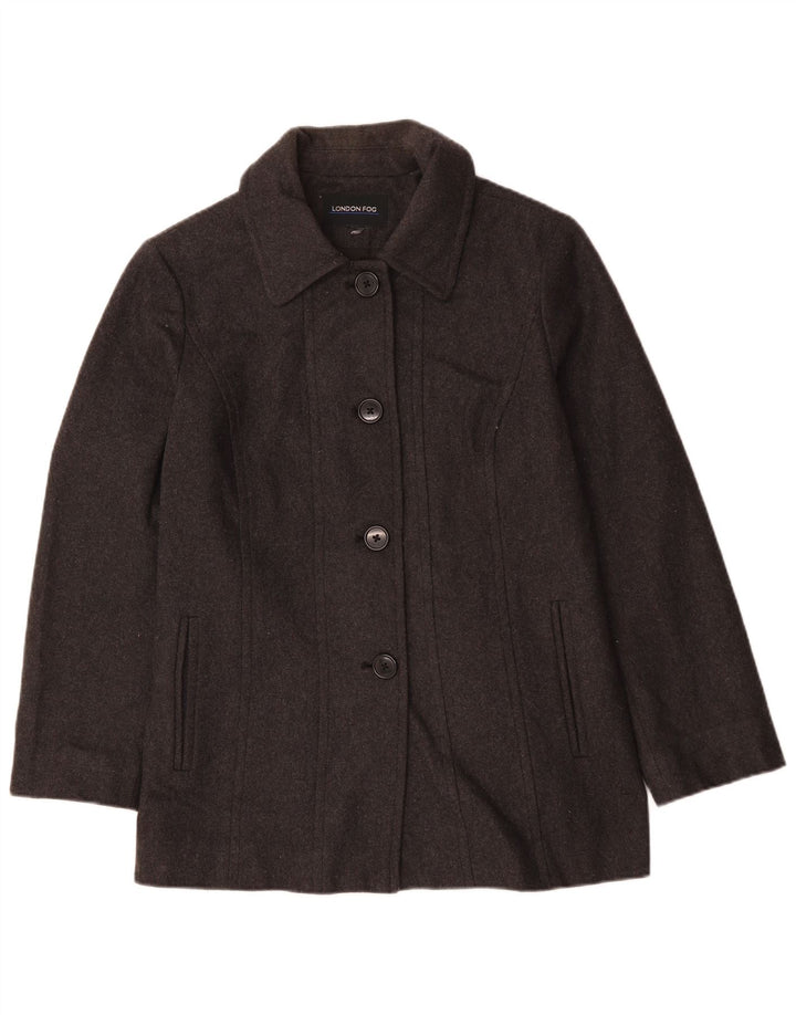 London Fog Dame Overfrakke UK 18 XL Grå Uld