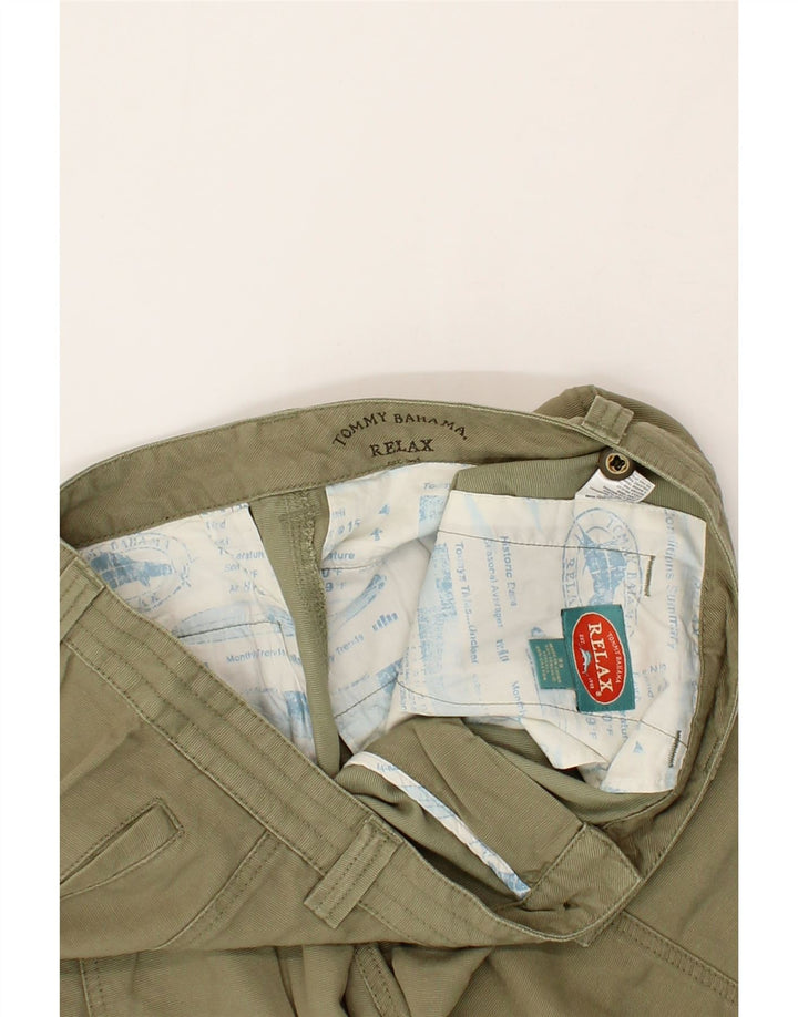 TOMMY BAHAMA Herre Relaxed Fit Cargo Shorts W33 Medium Khaki Tencel