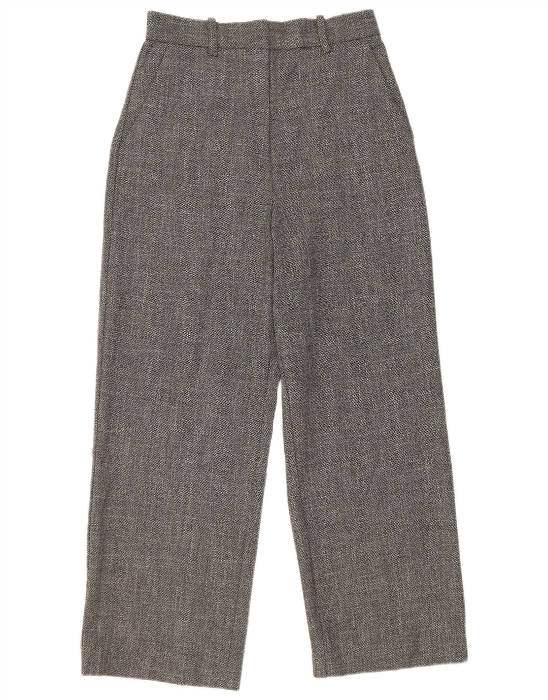 Zara kvinders højtaljede brede ben Casual bukser mellemgrå polyester