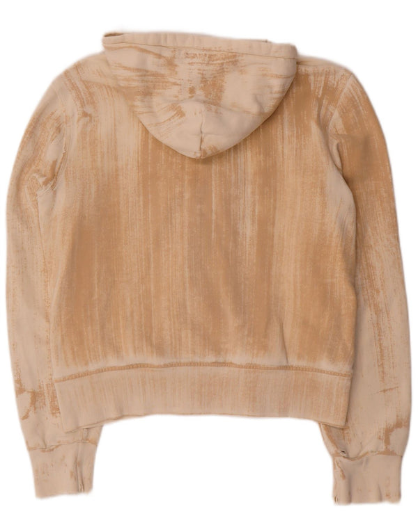 Gas Kvinders grafisk cardigantrøje med hætte UK 14 Medium Beige
