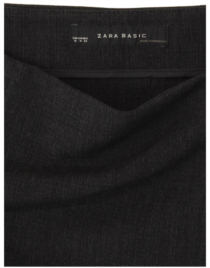 Zara Pencil Nederdel Medium W28 Grå Polyester til kvinder