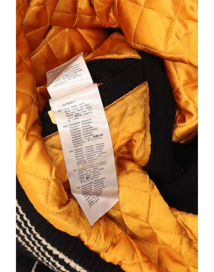 Franklin Marshall Herre Grafisk Varsity Jacket UK 36 Small Black Colourblock