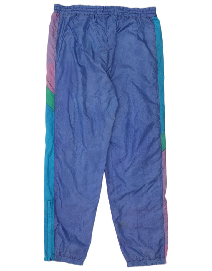 Flash Herre træningsdragt Bukser Joggers Large Blue Colourblock Nylon