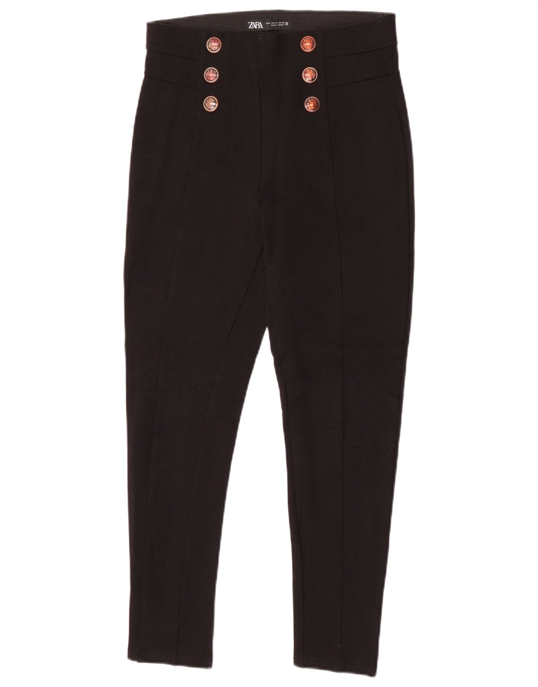 Zara Dame Slim Casual Bukser Medium W28 L25 Sort