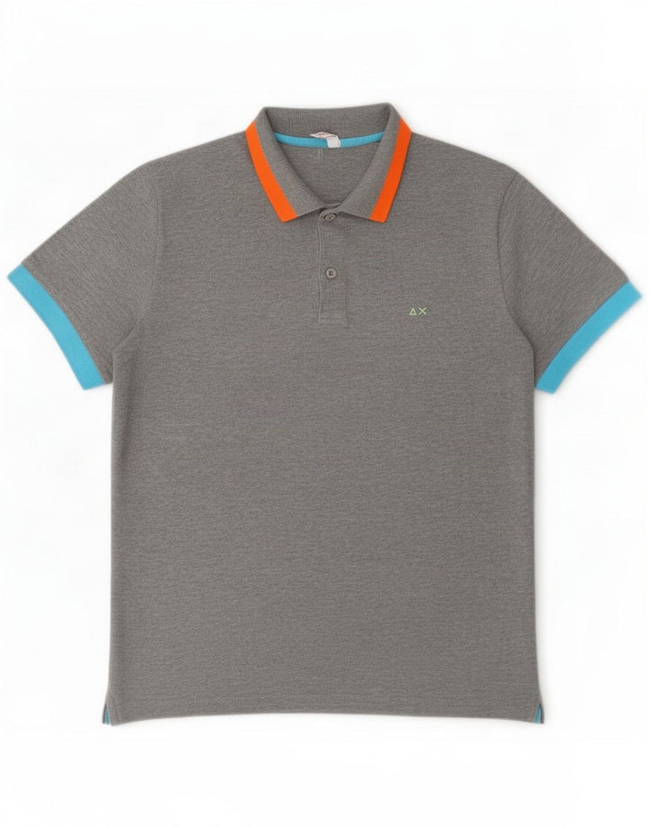 Sun68 Poloshirt til mænd Medium Grå Bomuld