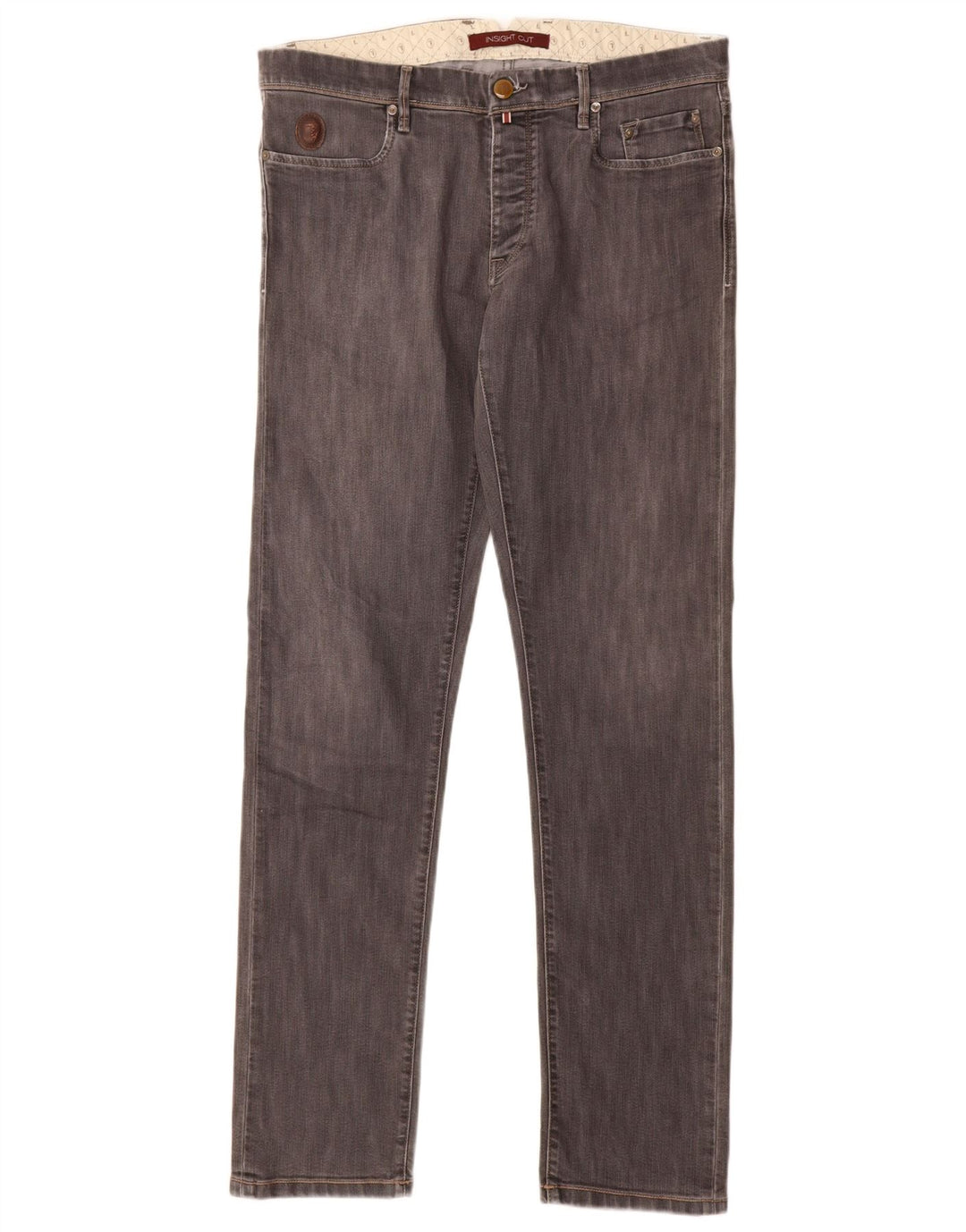 Trussardi Herre Slim Jeans W33 L34 Grå Bomuld