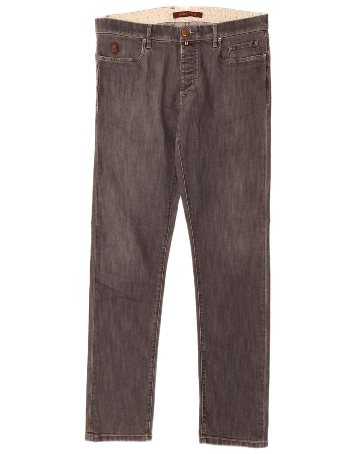 Trussardi Herre Slim Jeans W33 L34 Grå Bomuld