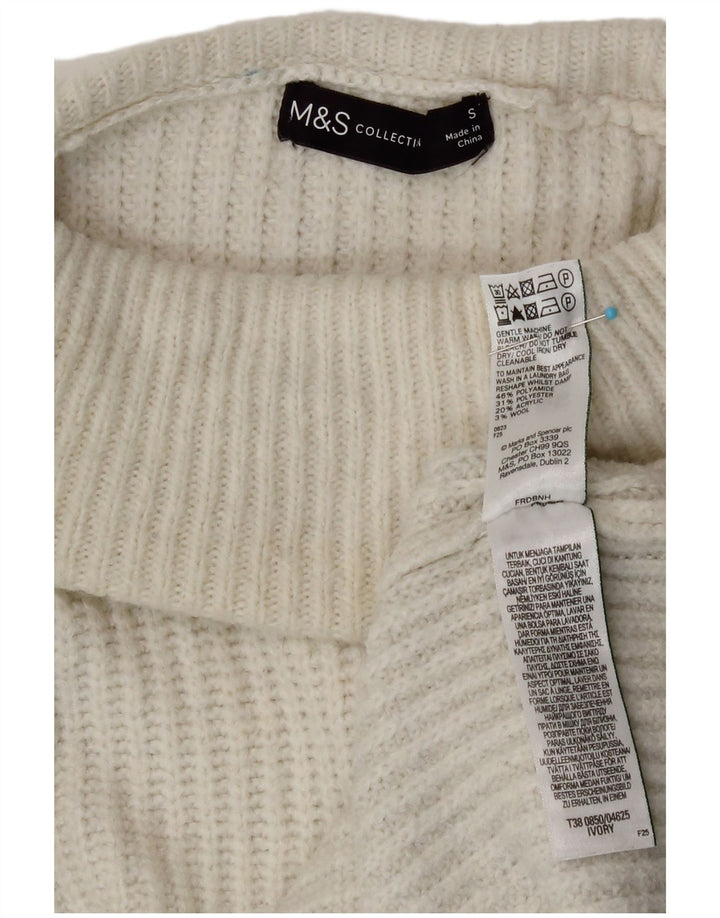 Marks & Spencer Herre rullehals sweater Small Off White Polyamid