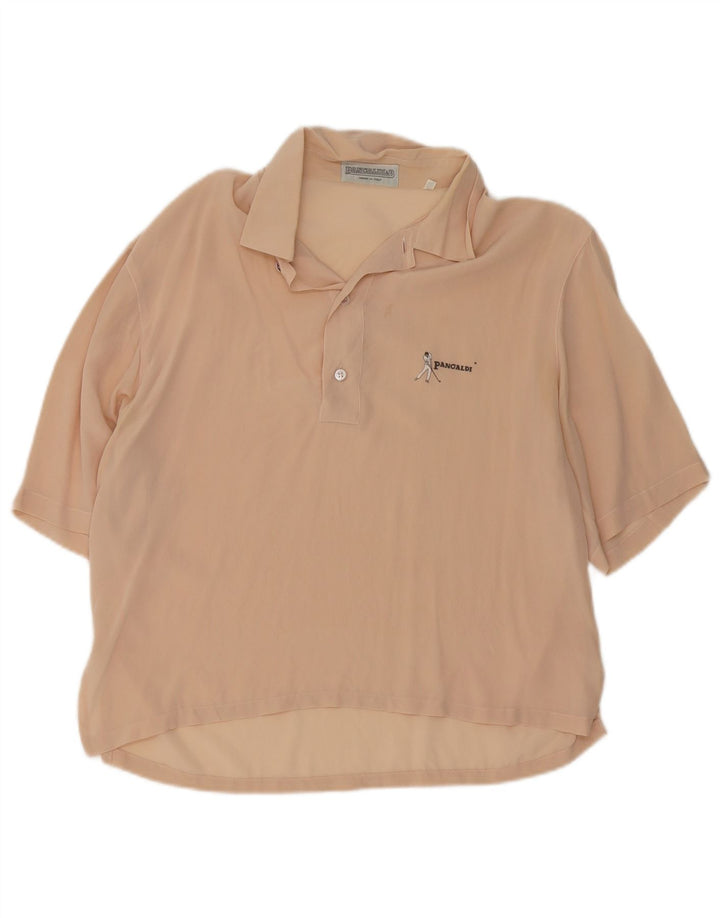 Pancaldi & B Kortærmet Herreskjorte Størrelse 15 1/2 39 Medium Beige