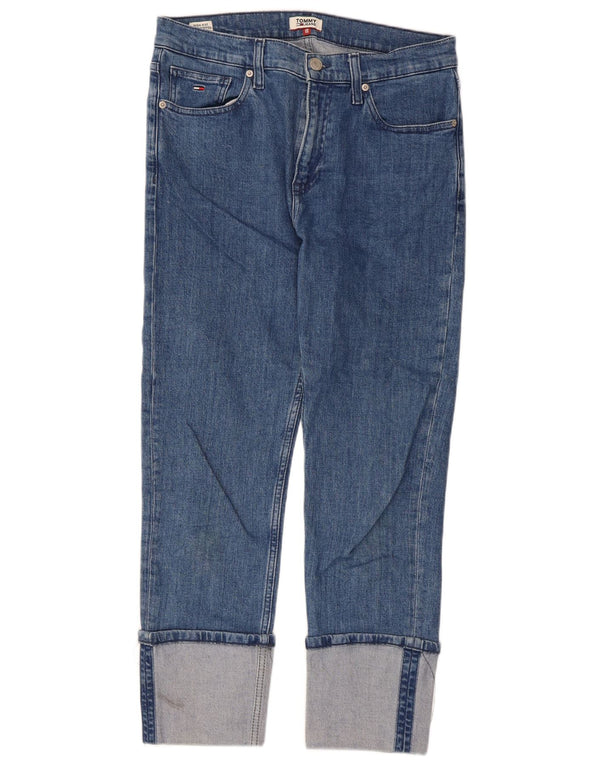 Tommy Hilfiger Dame Izzy Højtaljede Slim Cropped Jeans W30 L30 Blå Bomuld