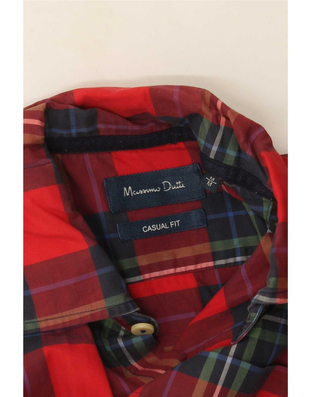 Massimo Dutti Herre Casual Fit skjorte Medium rød ternet