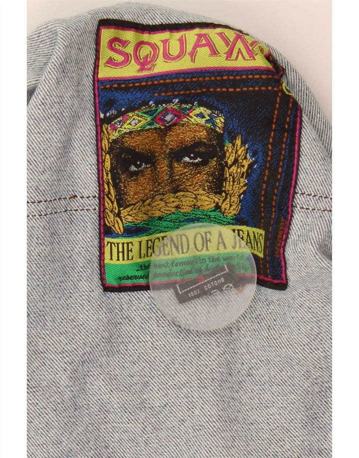 Squaw Womens Crop Oversized denimjakke UK 10 Small Blue Cotton