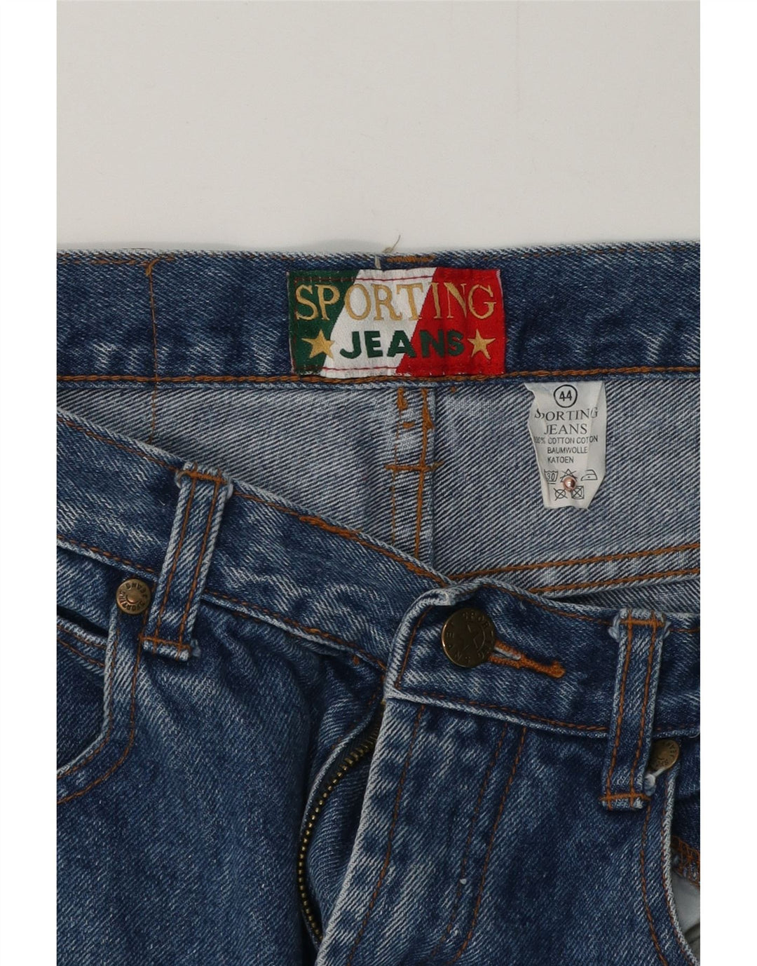 Sporting Dame tilspidsede jeans IT 44 Medium W30 L27 Blå Bomuld