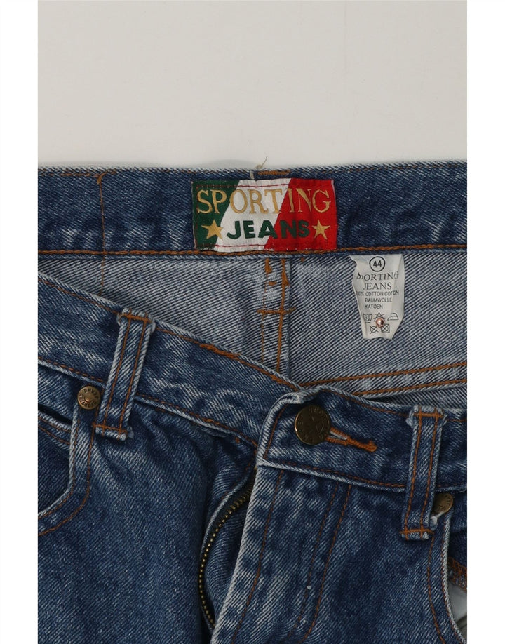 Sporting Dame tilspidsede jeans IT 44 Medium W30 L27 Blå Bomuld