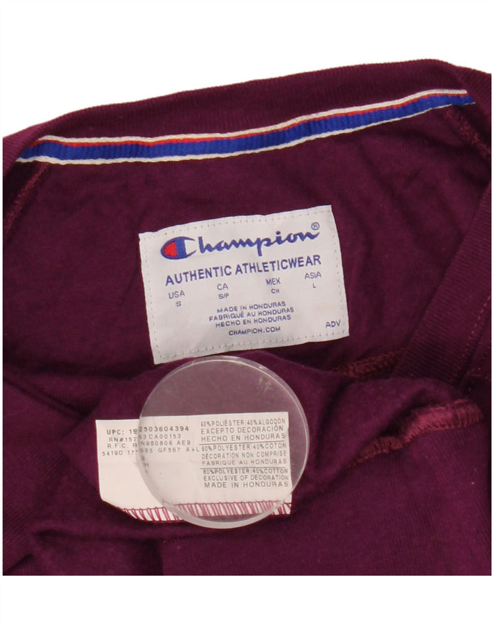 Champion Dame Grafisk Oversized Sweatshirt Jumper UK 10 Lille Lilla