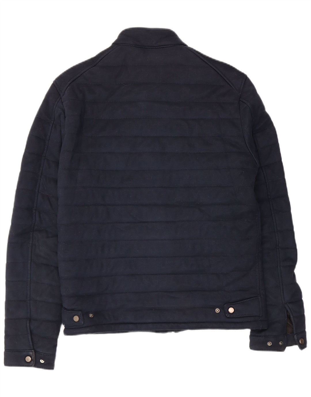 Zara Polstret Herrejakke UK 36 Small Navy Blue Polyester