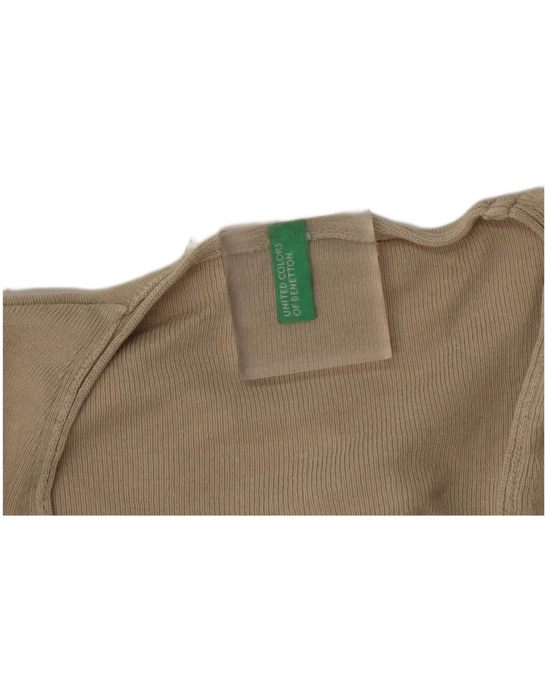 Benetton Dame V-hals sweater UK 8 Small Beige