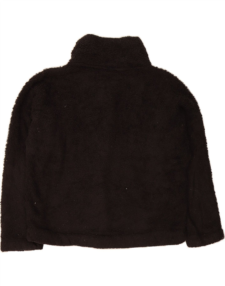 TOMMY HILFIGER Womens Zip Neck Fleece Jumper UK 16 Large Black Polyester Vintage Tommy Hilfiger and Second-Hand Tommy Hilfiger from Messina Hembry 