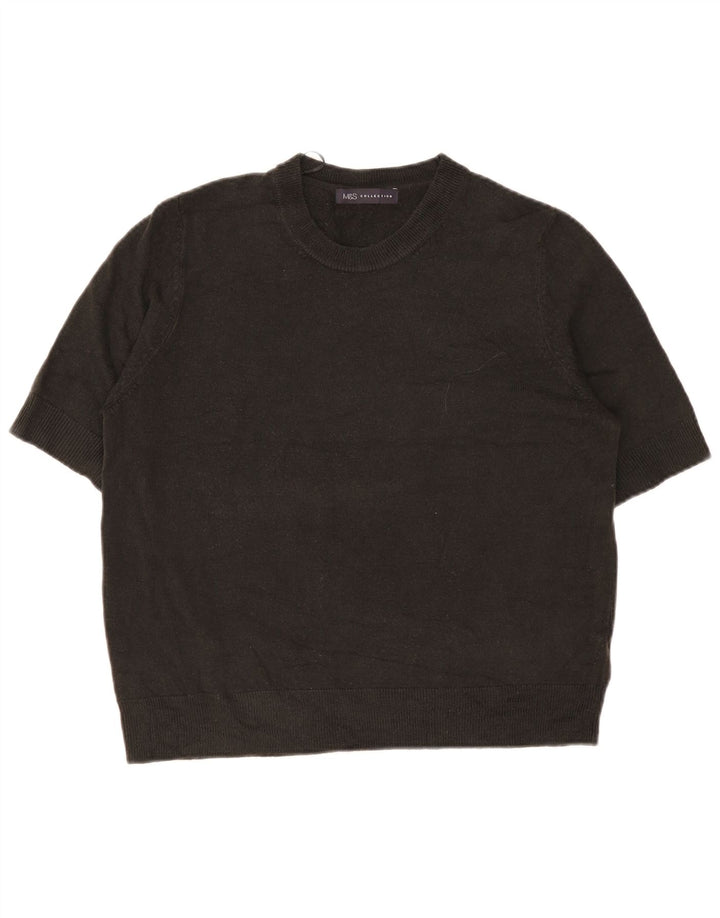 Marks & Spencer Dame sweater med rund hals DK 16 Stor Sort